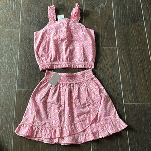 Sz 8 top and 6/7 Skirt set -Crewcuts